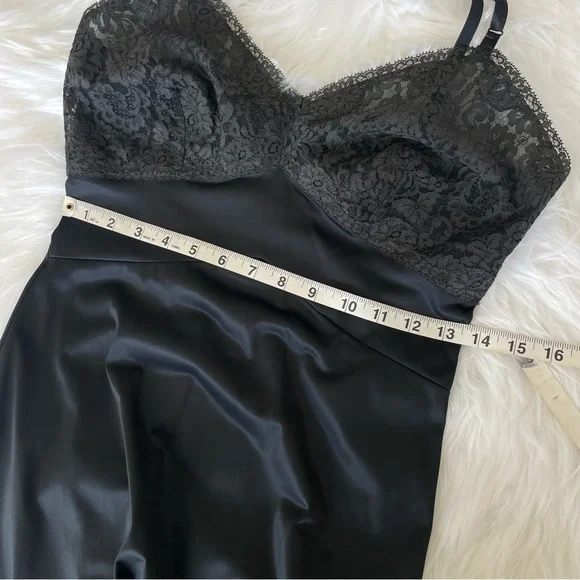 Vintage Henson Kickernick Full Dress Slip / Negligee Black + Gray Lace Size 32 - Picture 15 of 16